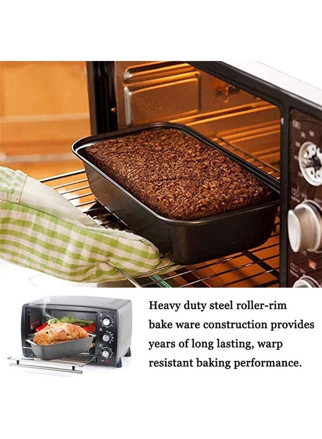 HOMESTAR Non-Stick Mini Loaf Pan, Carbon Steel Bread and Toast Mold, Little Bakeware Pans for Banana Bread, Breads, Small Cakes and Individual Meatloafs, Black - Image 4